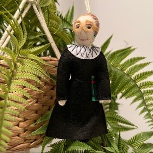 Handmade Felted Ornament - Ruth Bader Ginsburg